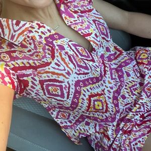 KARLIE Vibrant Pink and Yellow Patterned SET